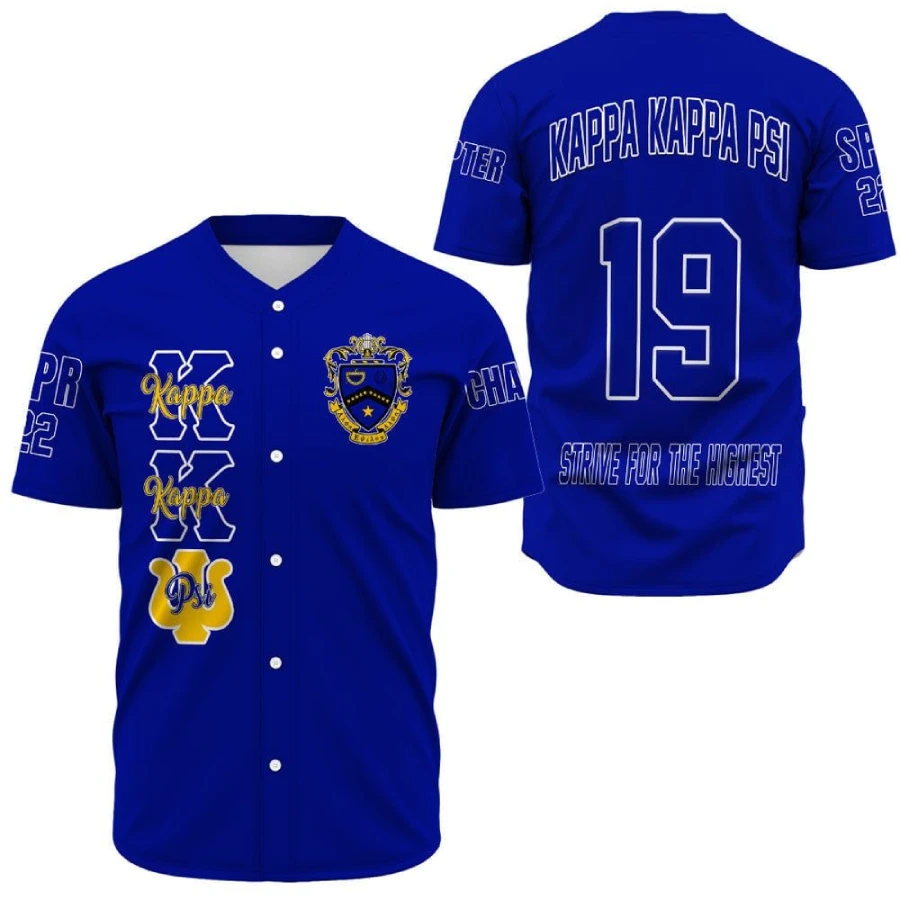 Kappa Kappa Psi Band Custom Chapter Baseball Jersey