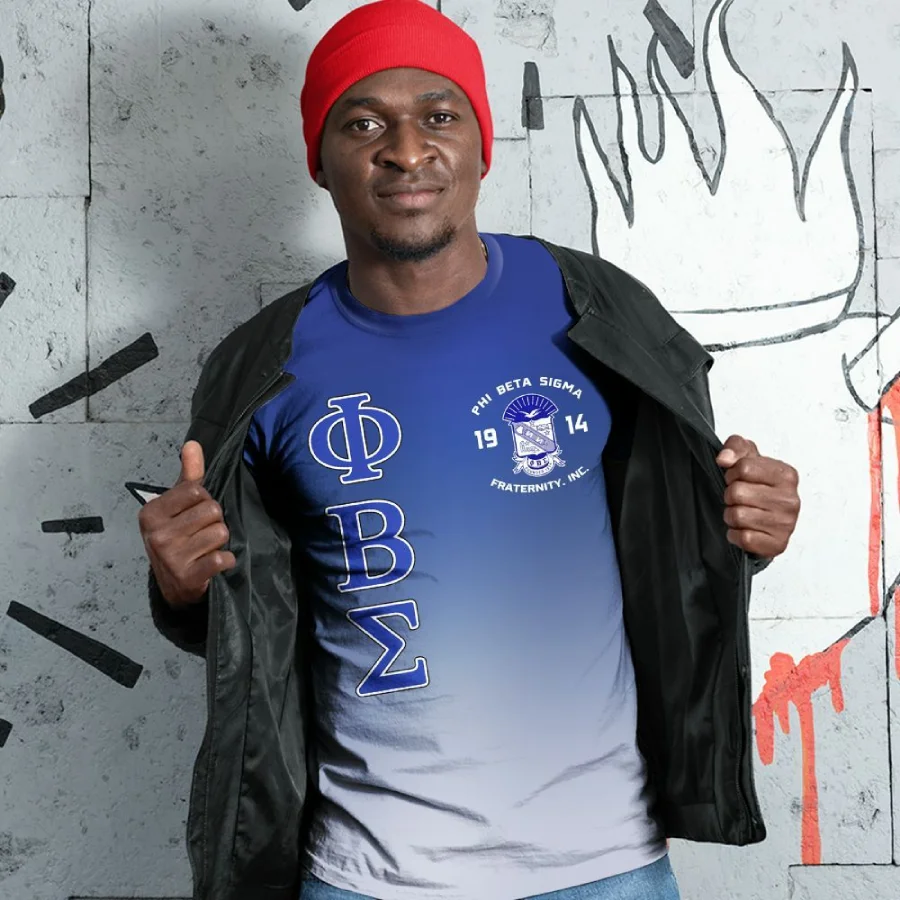 ΦΒΣ Lettered Gradient Royal Blue Style Shirt