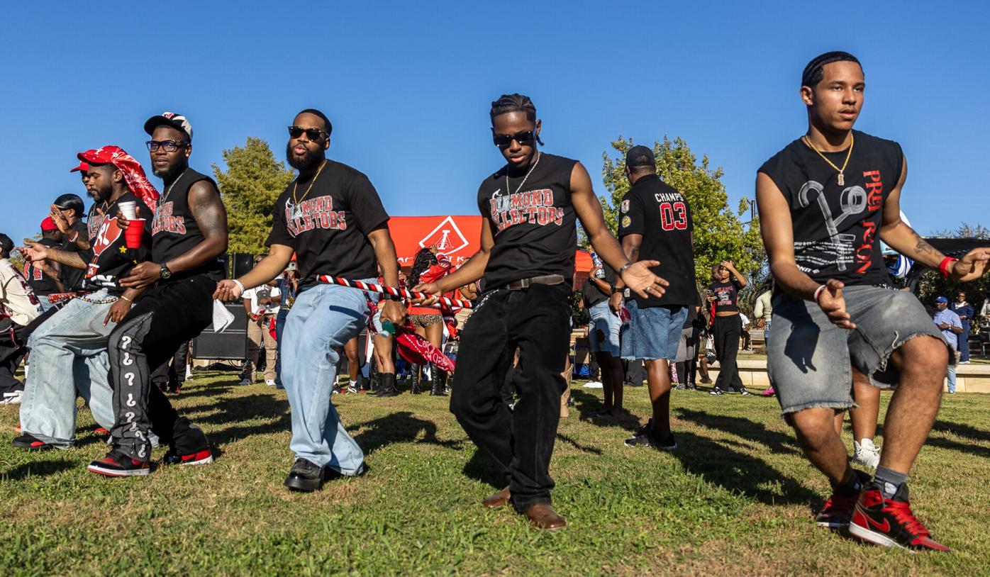 Alpha Phi Alpha fraternity members gathered at a university event