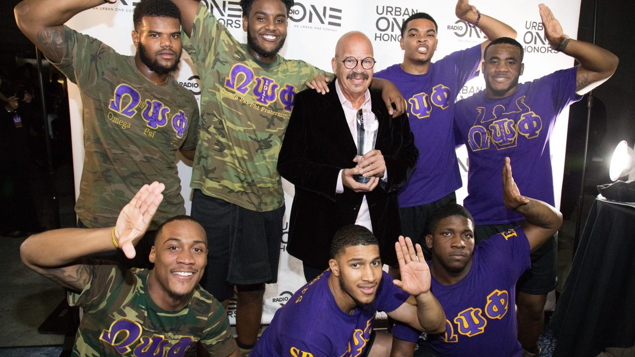 Divine Nine fraternity members at a national gathering in formal regalia