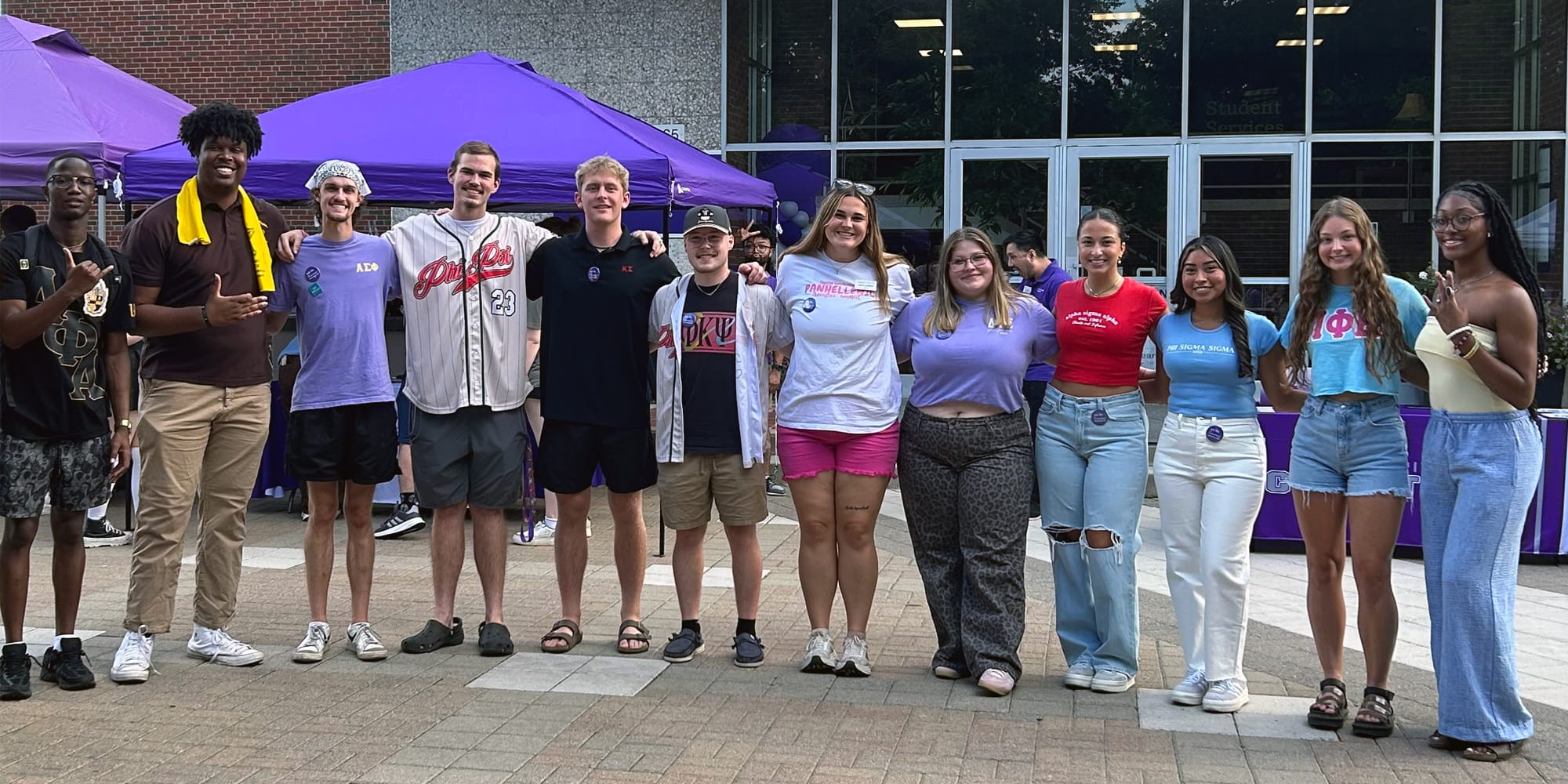 Fraternity and sorority life event on campus