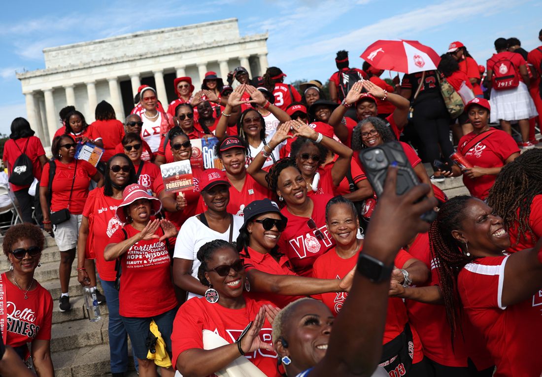 Delta Sigma Theta members at March on Washington 60th anniversary