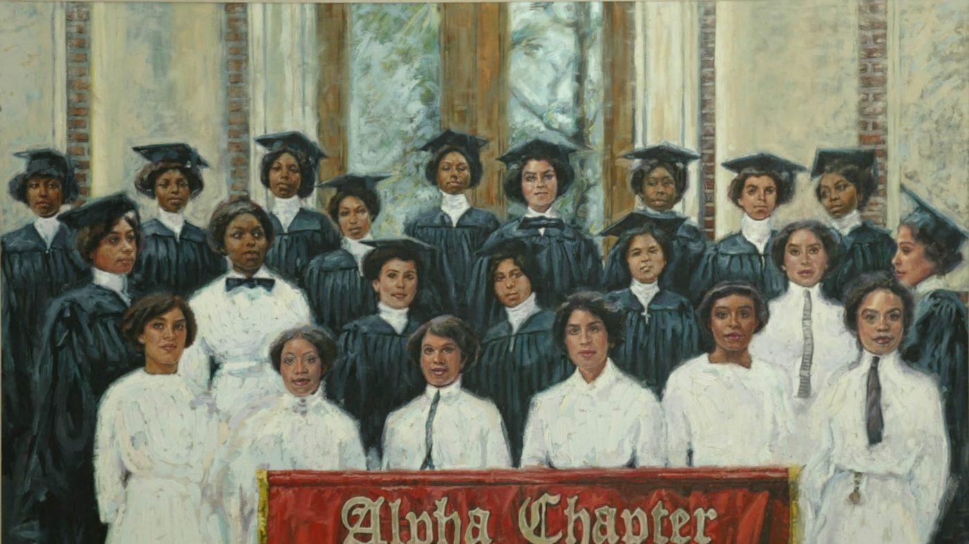 Delta Sigma Theta members at a civic event