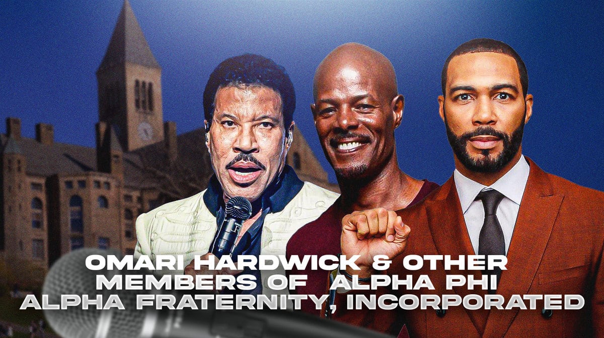 Omari Hardwick and Alpha Phi Alpha members