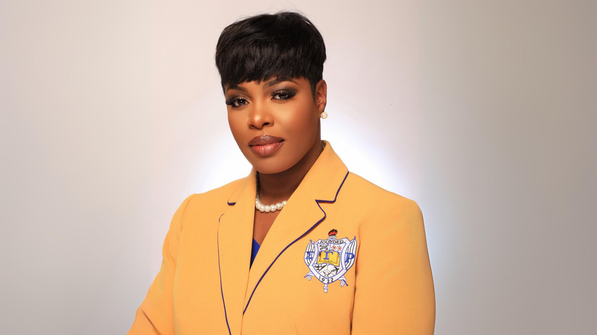 Ta'Rhonda Jones at a Sigma Gamma Rho event