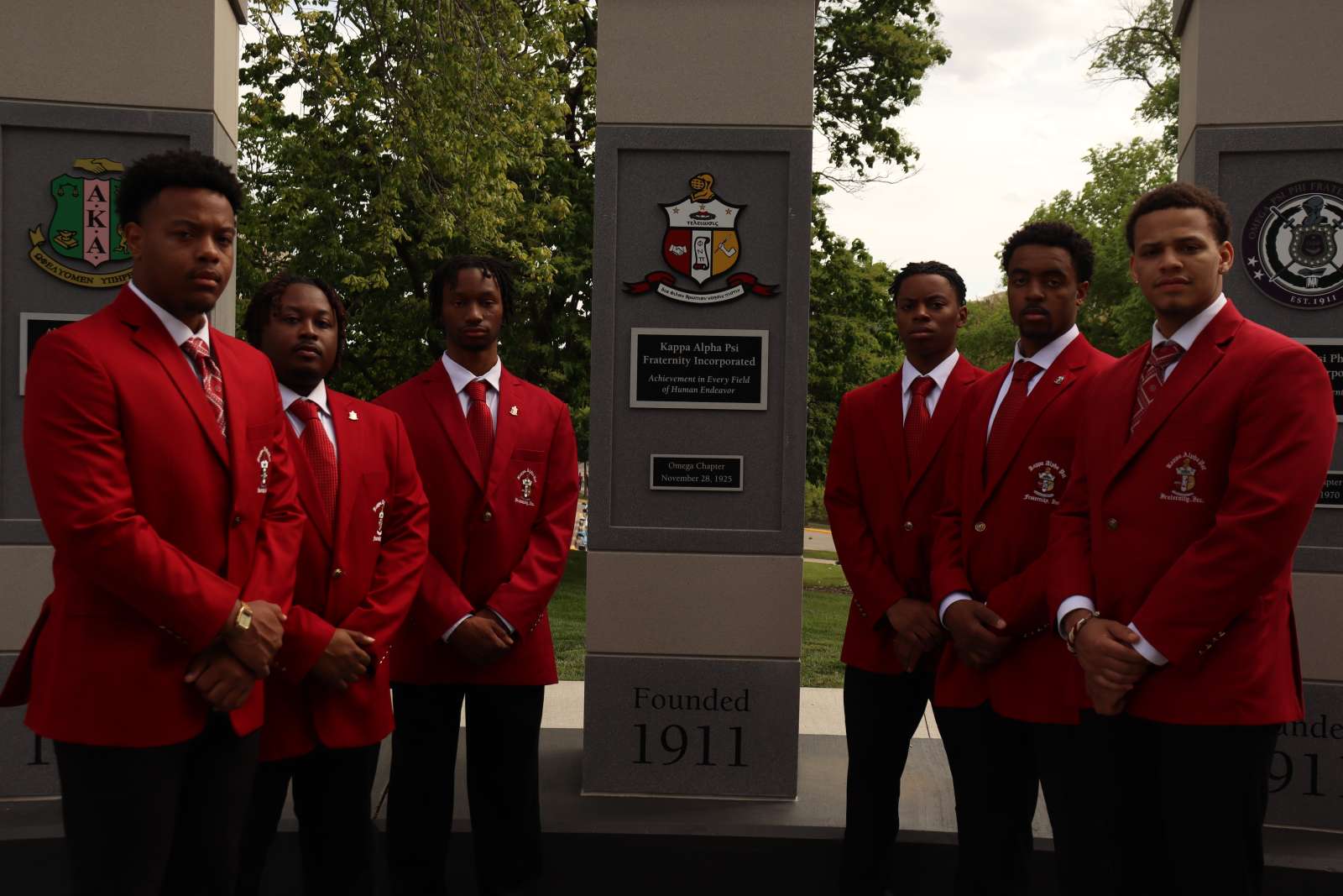 Kappa Alpha Psi chapter members on campus