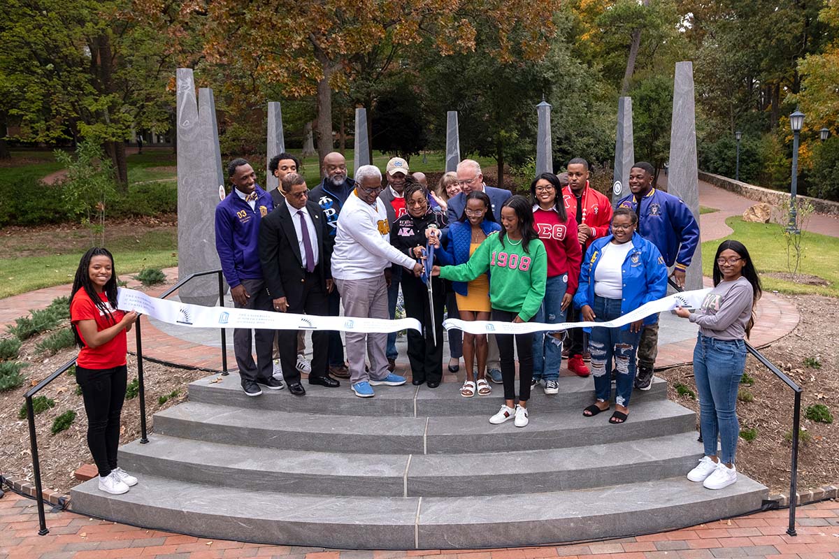 NPHC legacy plaza dedication ceremony University of North Carolina campus