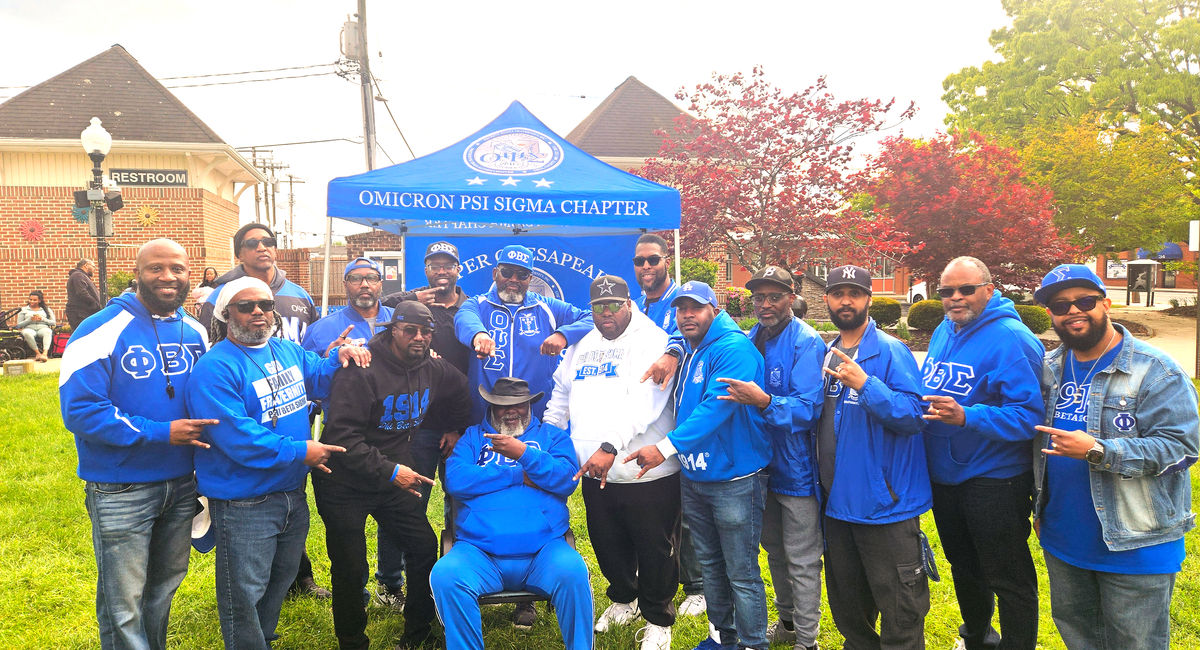Phi Beta Sigma and Zeta Phi Beta paraphernalia displayed together