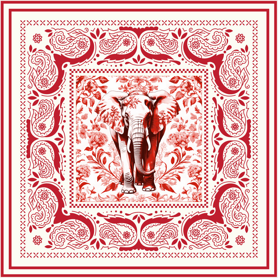 Delta Sigma Theta bandana in crimson and cream