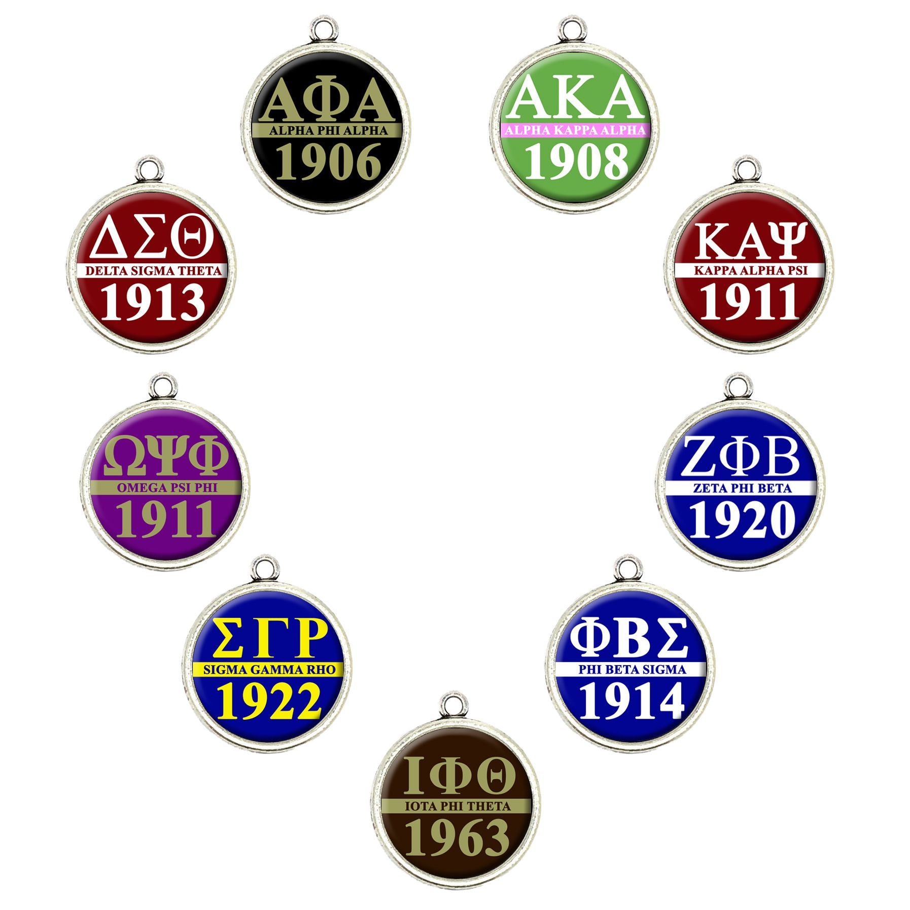 Custom Divine Nine apparel showing Greek letters for a fraternity and sorority member