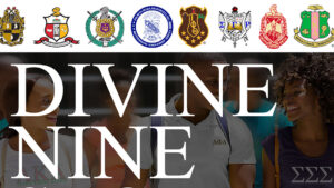 Divine Nine Greek paraphernalia and gifts display for sororities and fraternities
