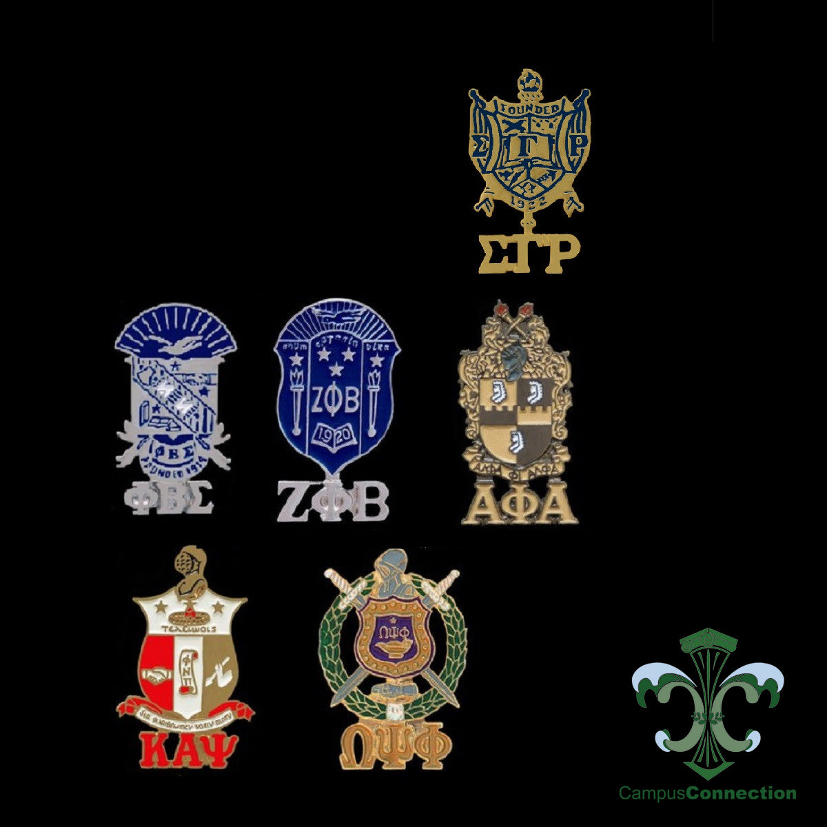 Greek organization crest lapel pin as a Divine Nine gift