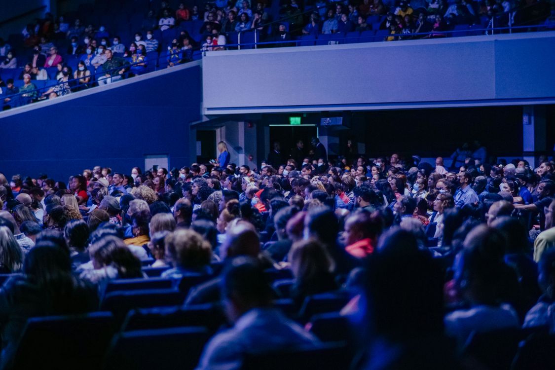 Attendees gathered at a large national convention