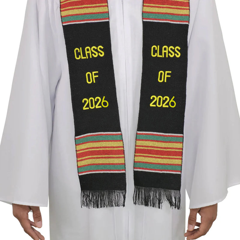 Kente cloth graduation stole for the class of 2026