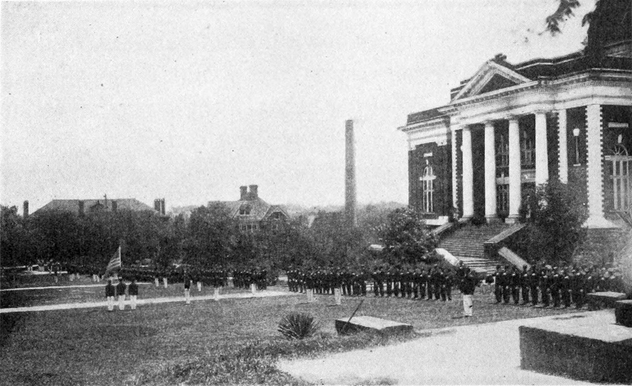 Tuskegee University campus around 1916, where the first HBCU band was formed