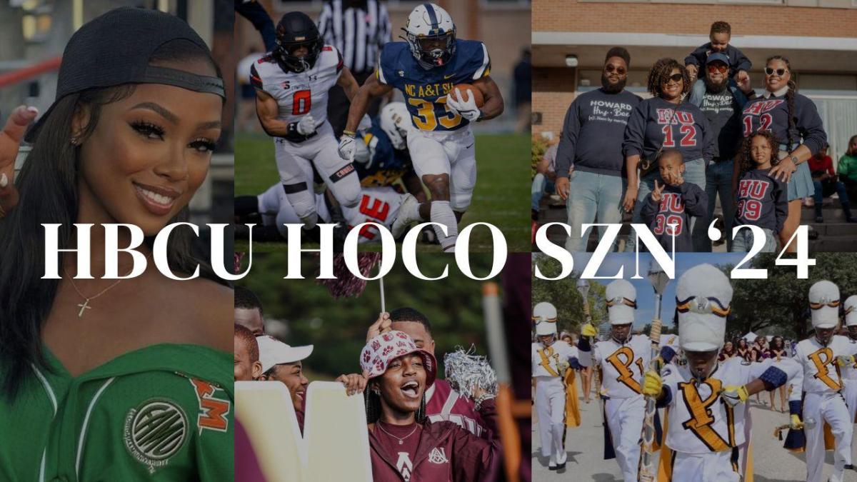 HBCU students gathered on campus during a homecoming celebration