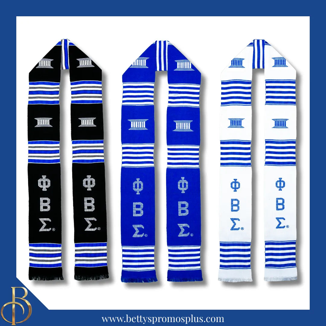 Phi Beta Sigma kente cloth graduation stole