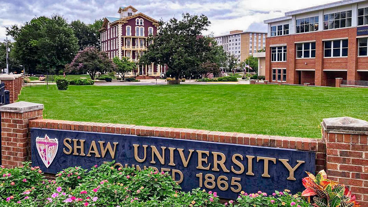 Front view of an HBCU campus building