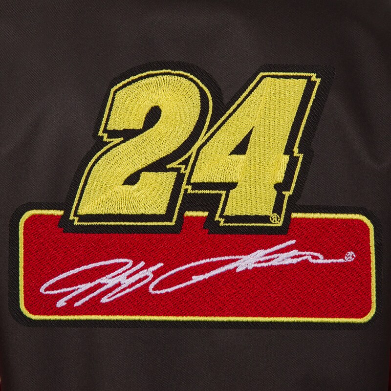 Poly twill varsity jacket with sewn-on tackle twill lettering
