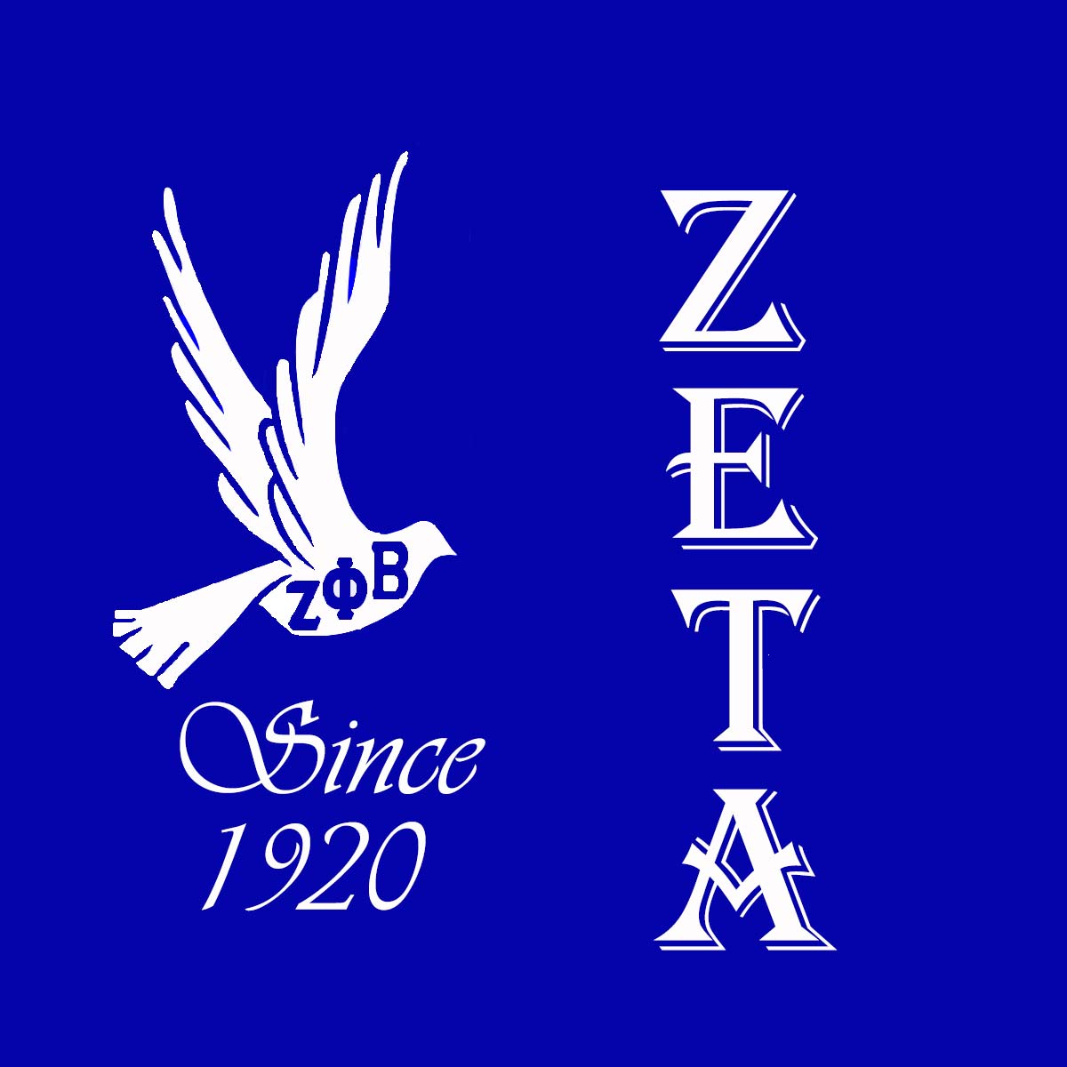Zeta Phi Beta royal blue throw pillow for the home